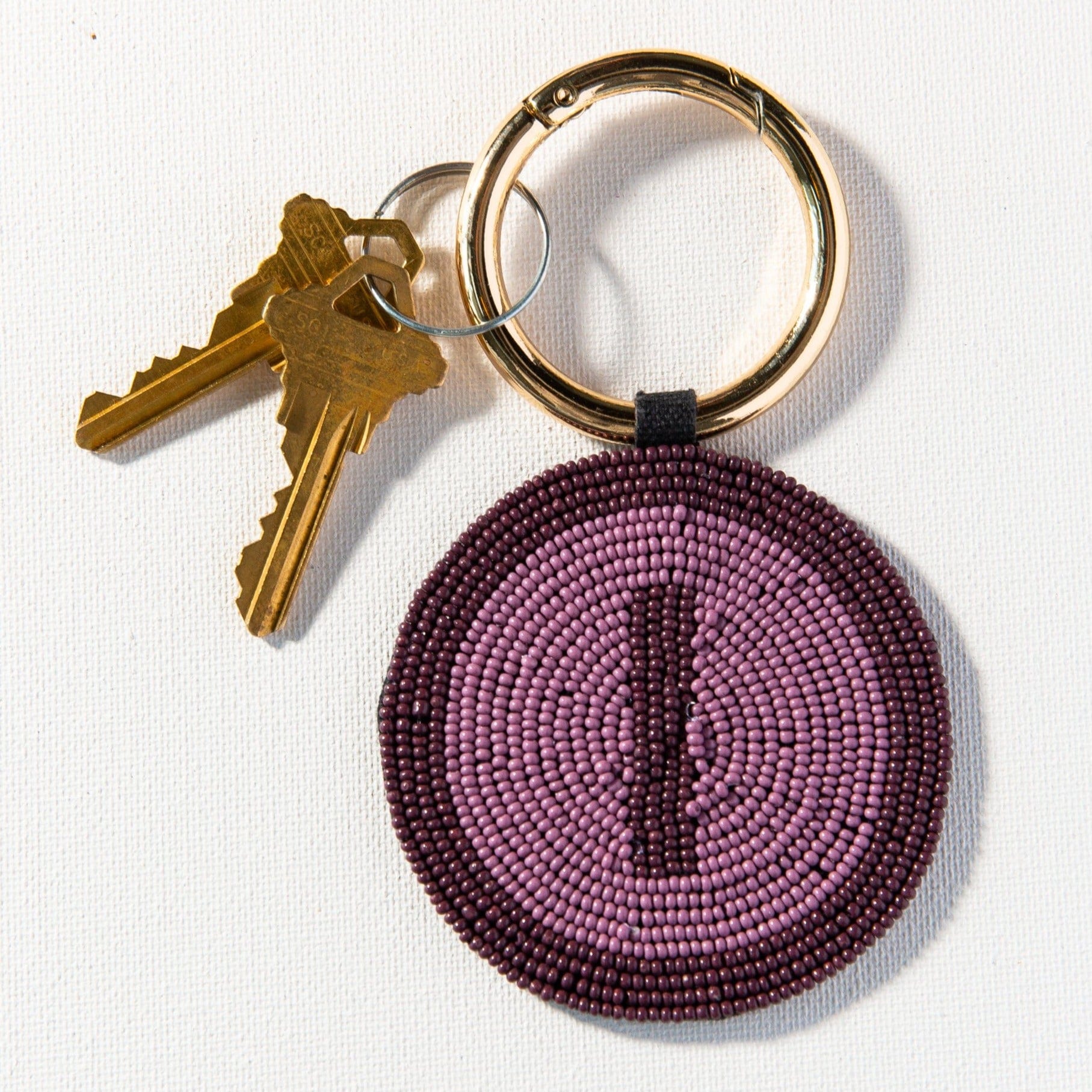 Marleylilly Monogrammed Beaded Key Ring