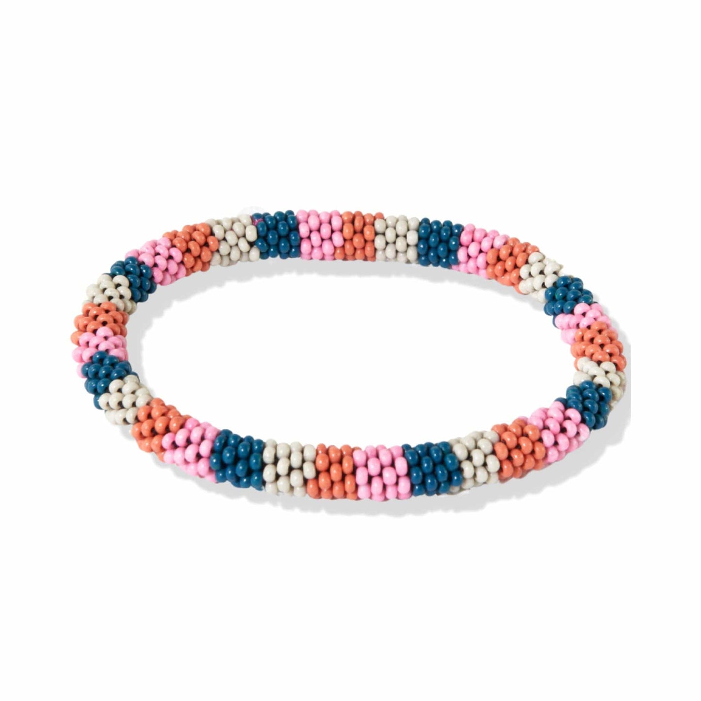 Peacock Pink Multi Stripe Slide And Stack Bracelet bracelet