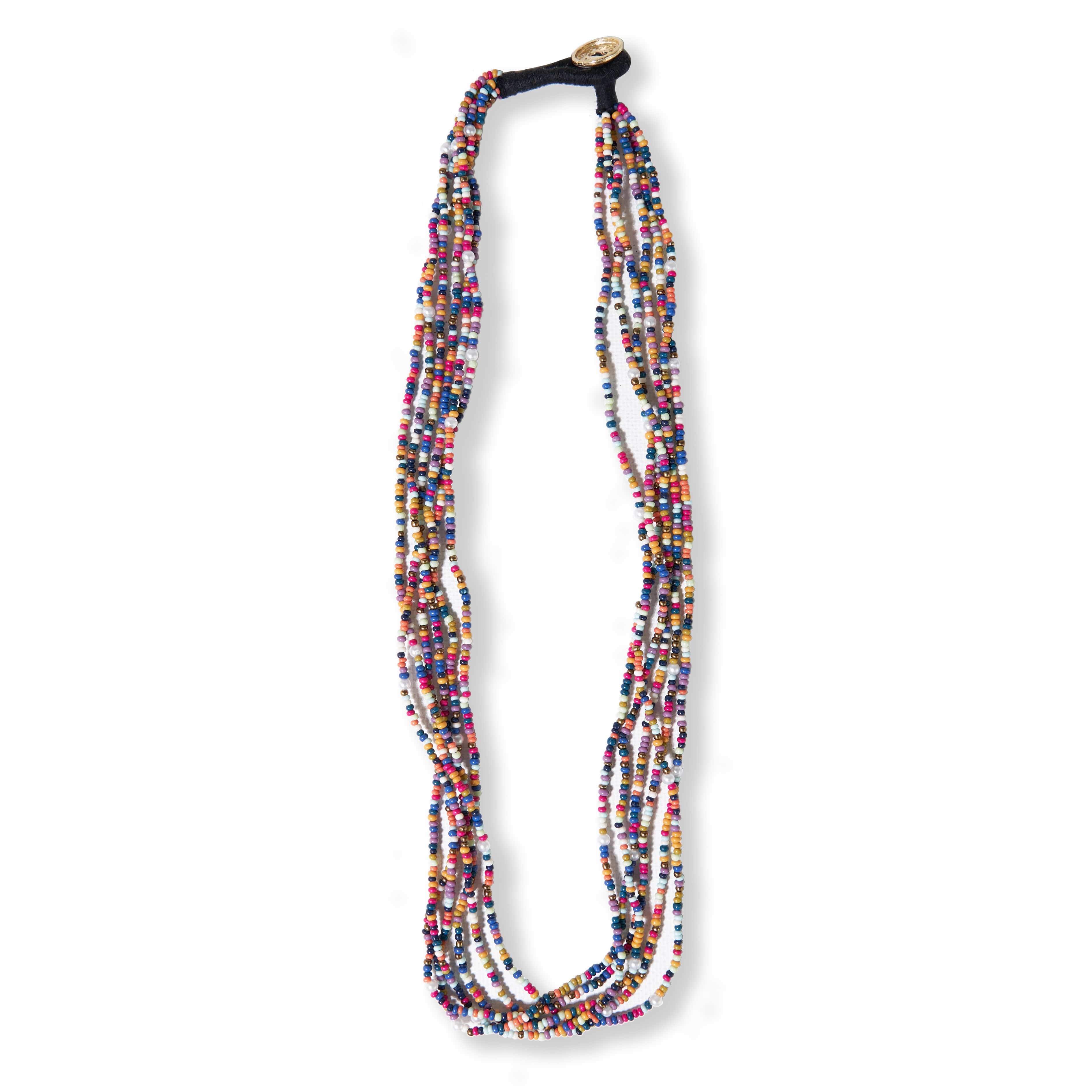 Handmade Multicolor Beaded Multi-Strand Necklace Set
