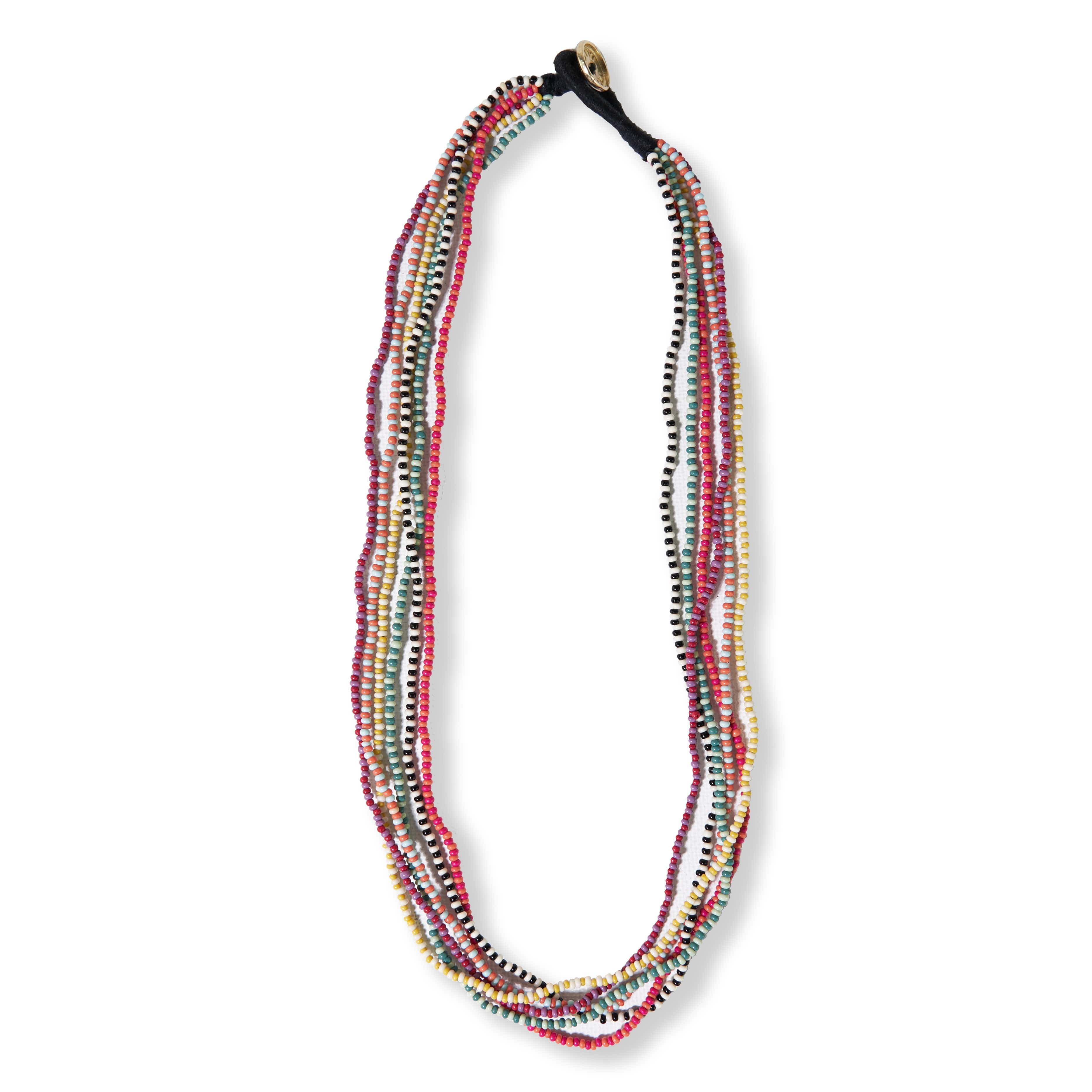 Multicolour Beads Gold Plated Necklace – Sanvi Jewels