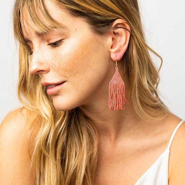 Terracotta Luxe Petite Fringe Earrings earring
